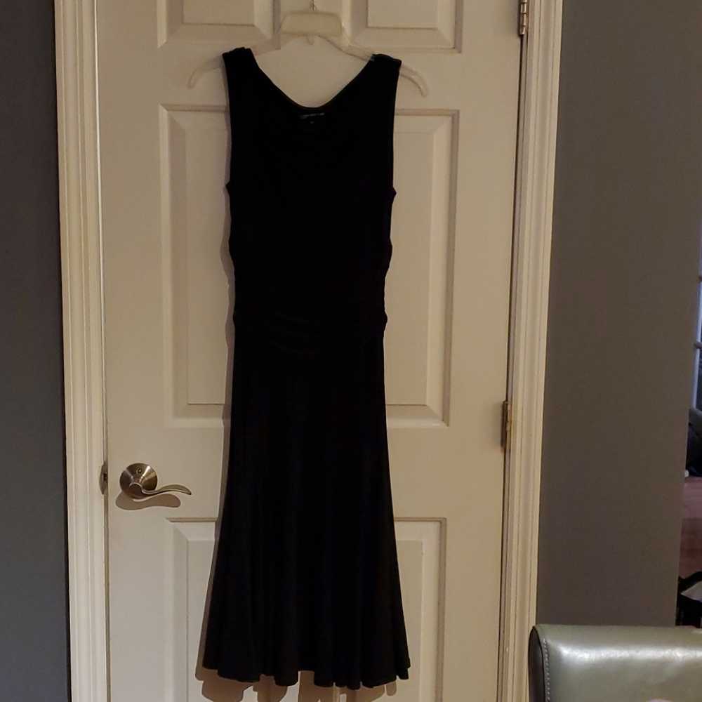 Jones New York Black Ruched Dress Sz 6